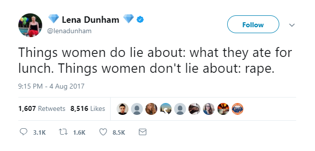 Lena Dunham Tweet